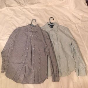 Two Striped Button Down Shirts